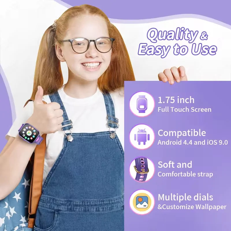 Smart Learning Watch for Kids – HD Touch Screen, Music, Games &amp; App Connection