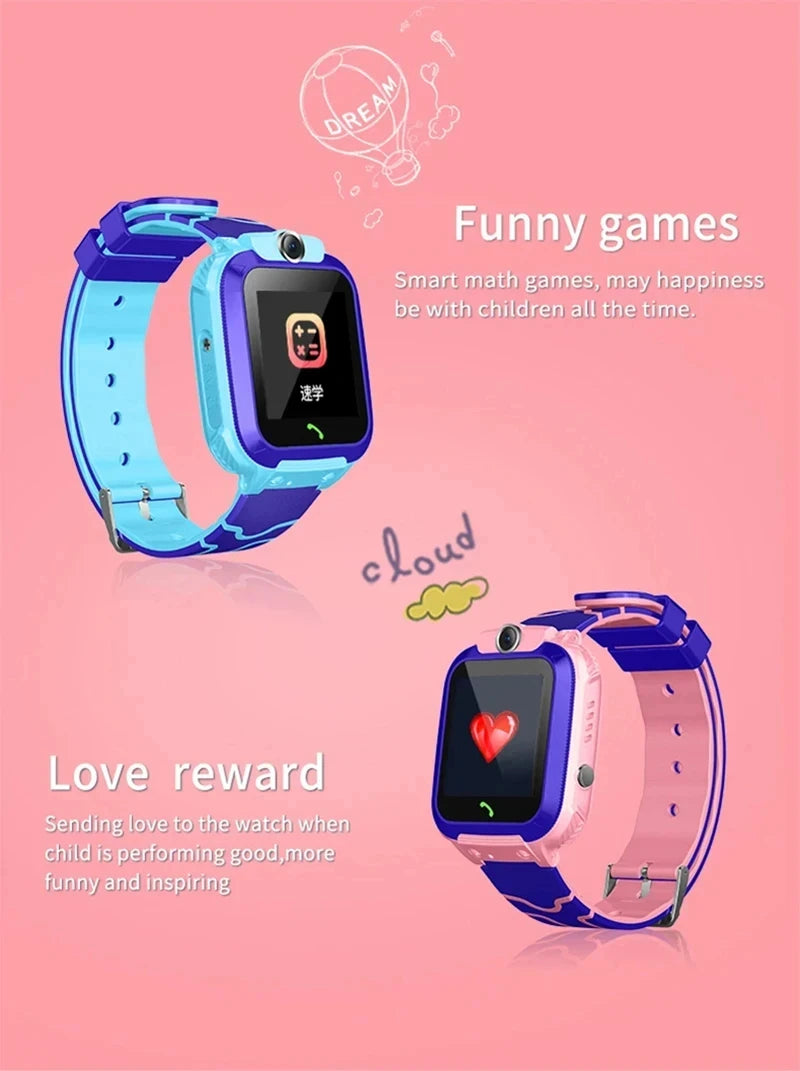 Kids Smart Watch – SOS, GPS Location, SIM Card Call, Camera &amp; Waterproof | iOS &amp; Android