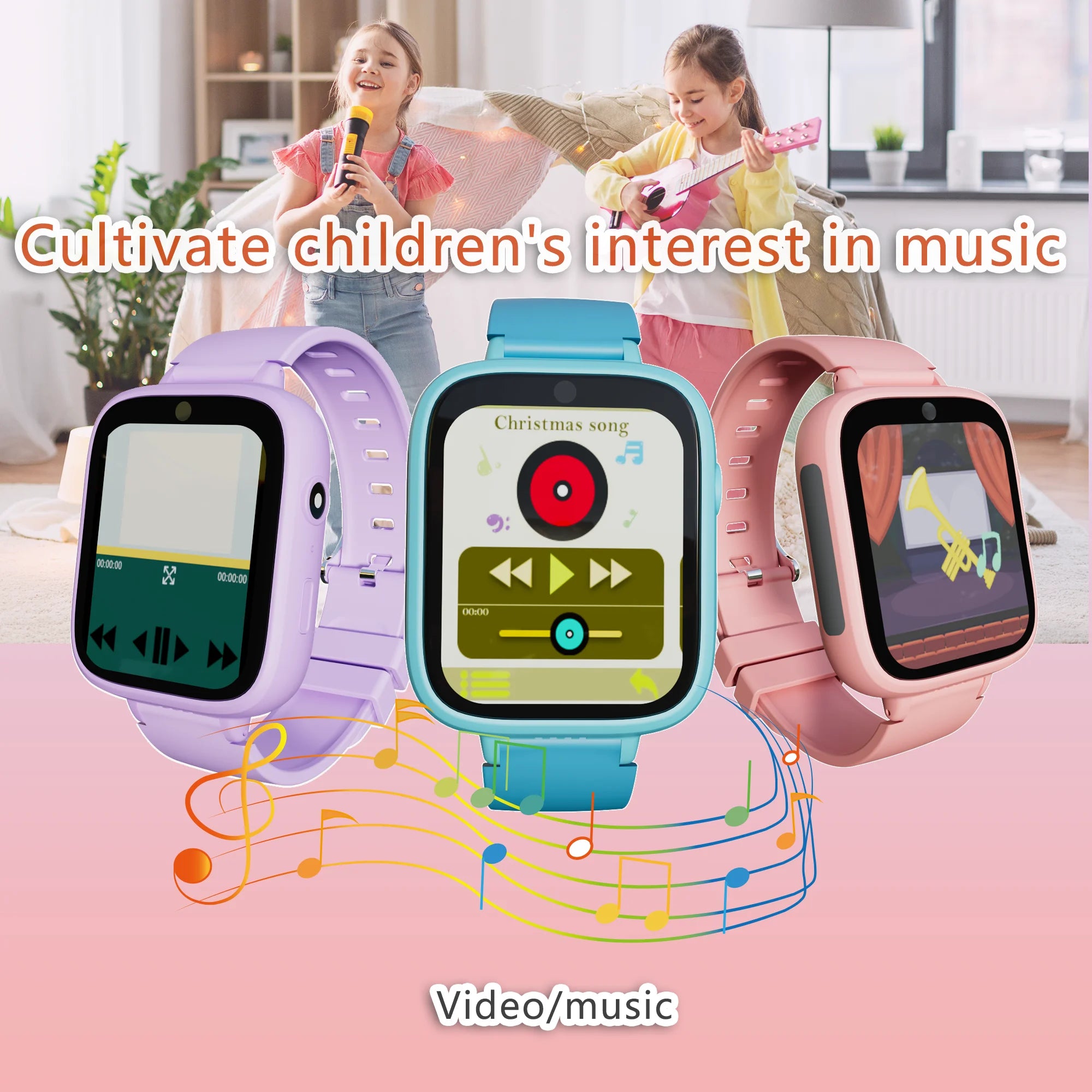 Fun Kids Smart Watch – 5 Games, Music &amp; Video Recording, Alarm Clock &amp; Camera