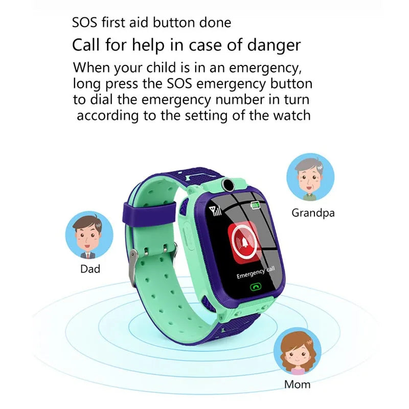 Interactive Kids Smart Watch – SIM Card, Phone Calls, Camera, Voice Requests &amp; Touch Screen