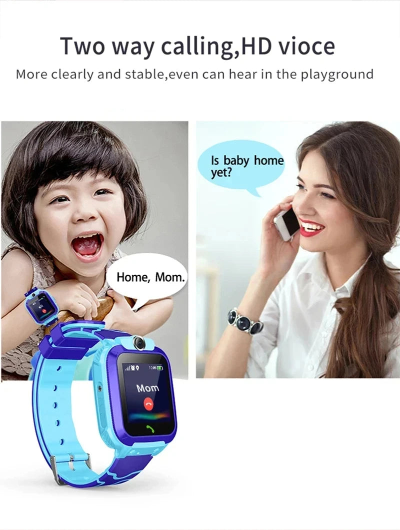 Kids Smart Watch – SOS, GPS Location, SIM Card Call, Camera &amp; Waterproof | iOS &amp; Android