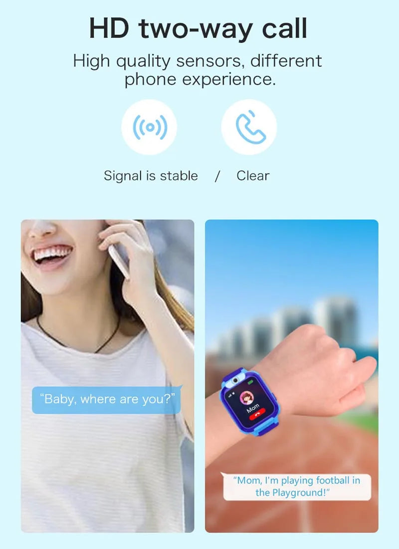 Interactive Kids Smart Watch – SIM Card, Phone Calls, Camera, Voice Requests &amp; Touch Screen