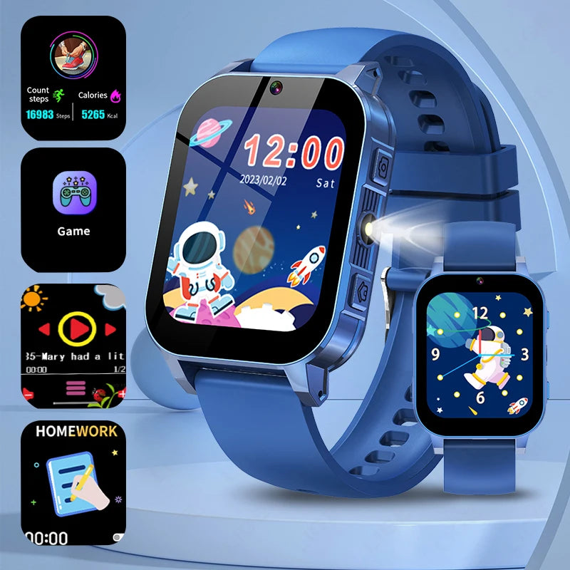 Kids Digital Smartwatch – Camera, Music &amp; Video Player, Flashlight, Pedometer &amp; Games