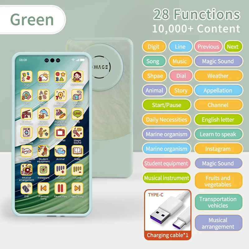 Toddler Learning Toy Phone – Interactive Stories, Music &amp; Early English Education