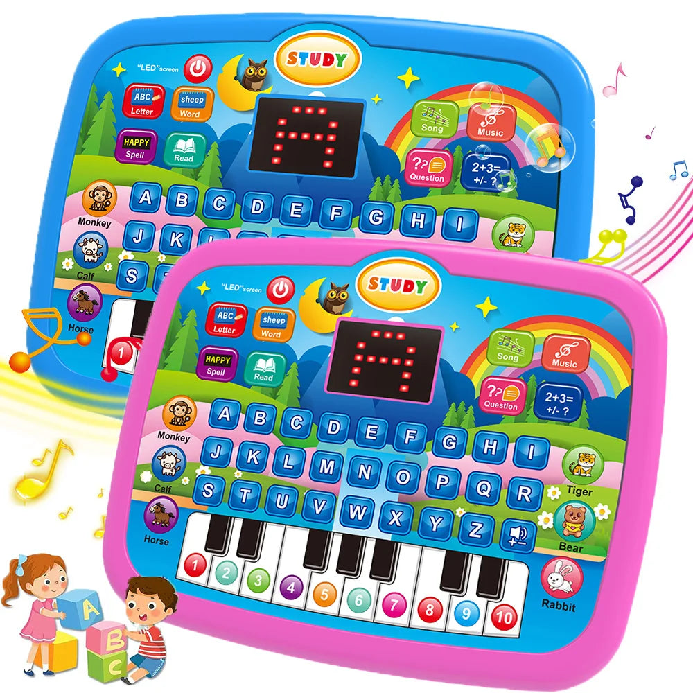Kids Smart Learning Tablet – Educational Toy with Music, Math &amp; Keyboard Features