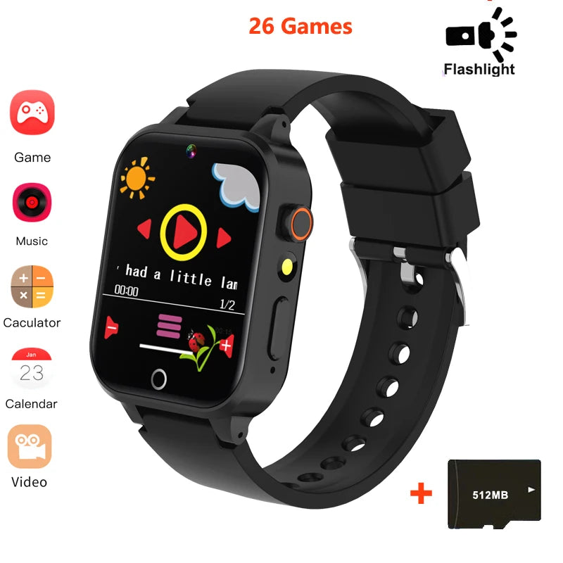 Kids Digital Smart Watch – Touch Screen, 26 Games, Music, Camera &amp; Pedometer