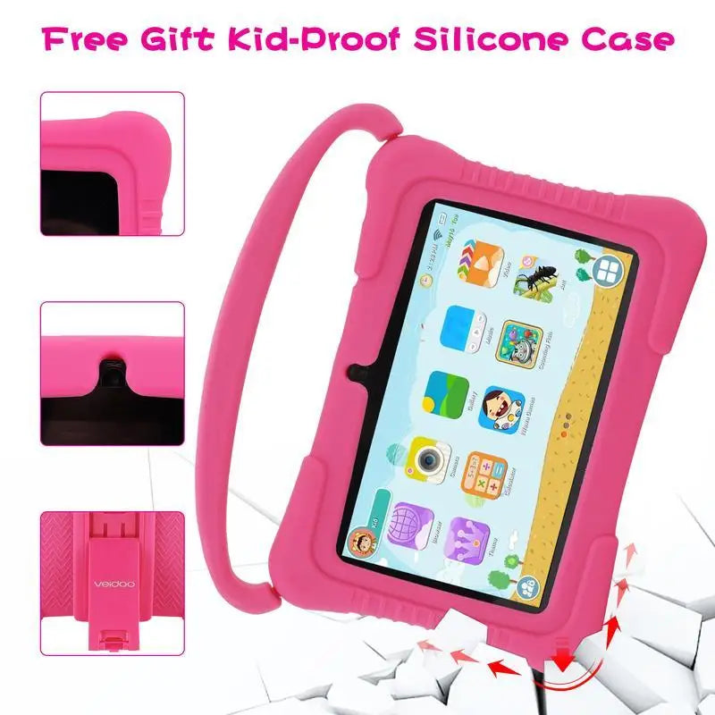 Interactive Android Tablet for Kids – 7-Inch, 64GB, Shockproof, WiFi, Bluetooth &amp; Parental Control