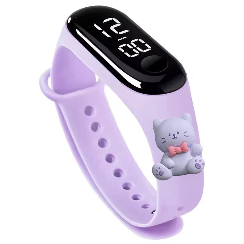 LED Digital Kids Watch – Waterproof Sports Design with Dinosaur &amp; Unicorn