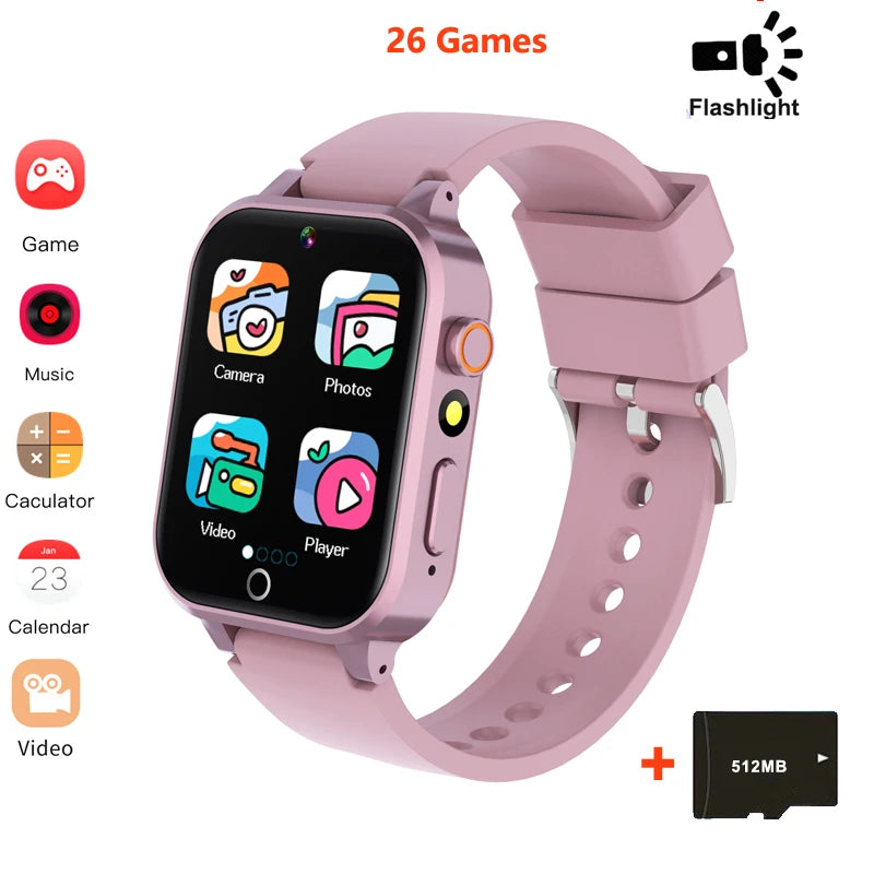 Kids Digital Smart Watch – Touch Screen, 26 Games, Music, Camera &amp; Pedometer