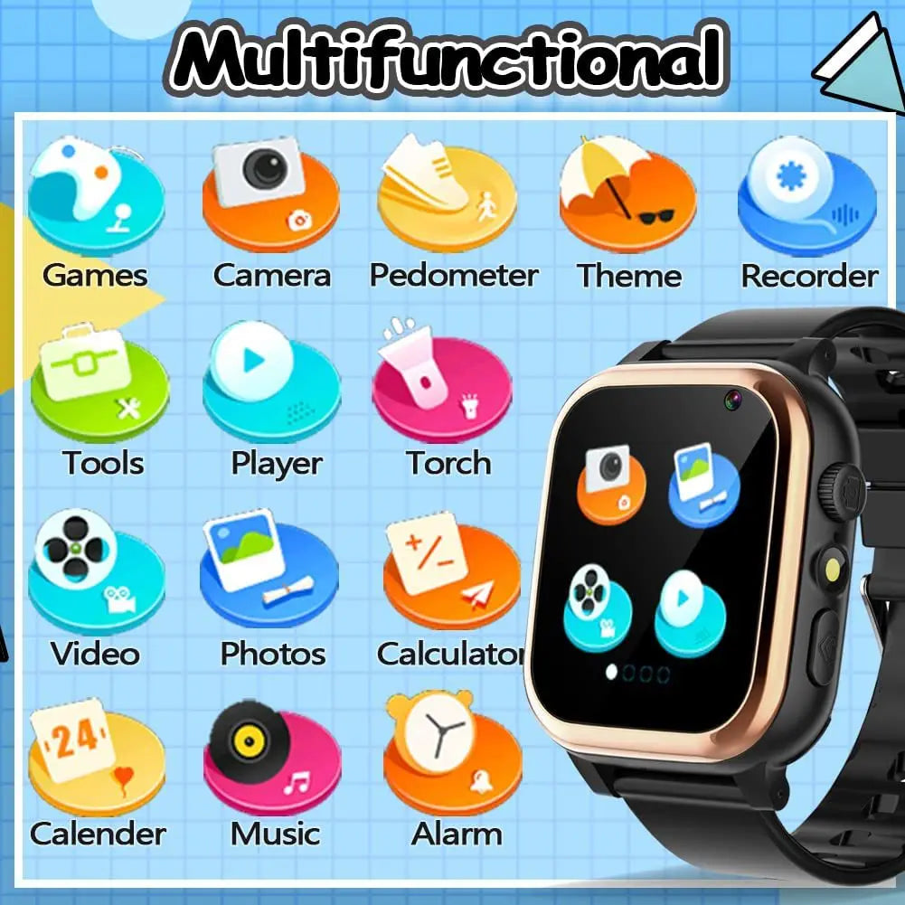 Interactive Kids Smart Watch – 16 Puzzle Games, Music, Camera, Pedometer &amp; Calculator