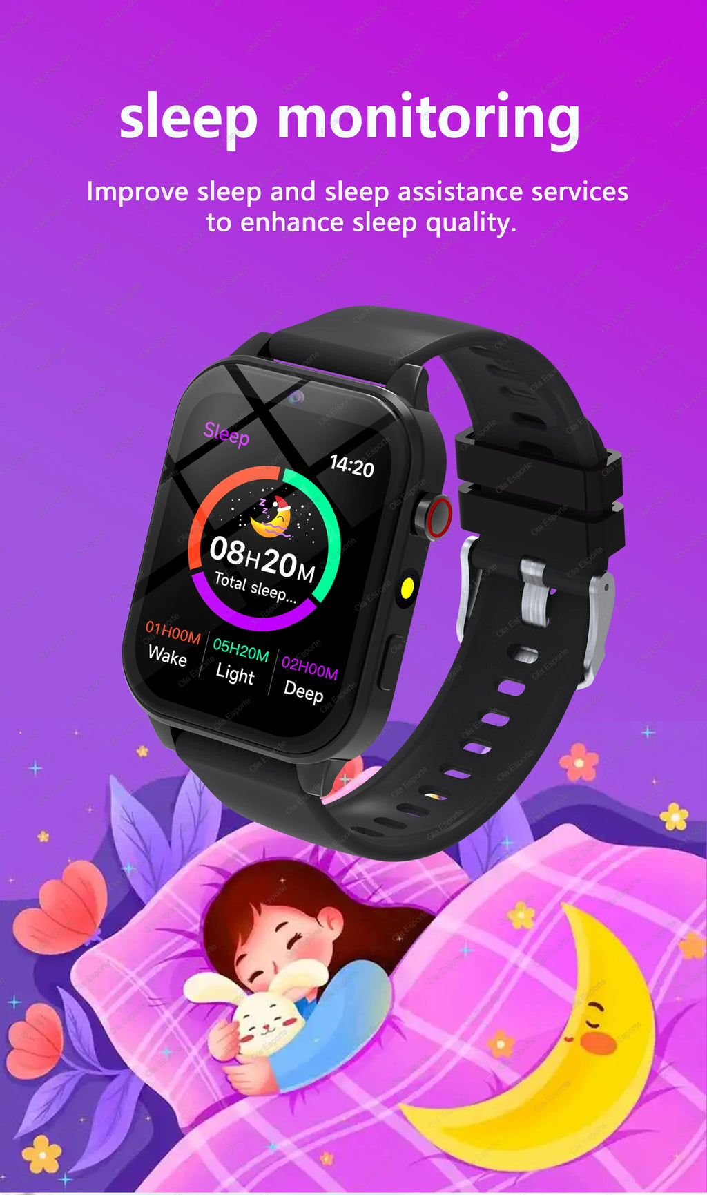 Kids Digital Smart Watch – 18 Games, Pedometer, Sleep Tracker, Calculator &amp; Stopwatch