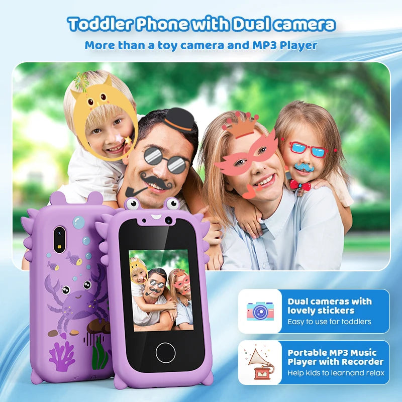 Advanced Kids Smart Toy Phone – Touchscreen, Dual Camera, Music Player &amp; Learning Games