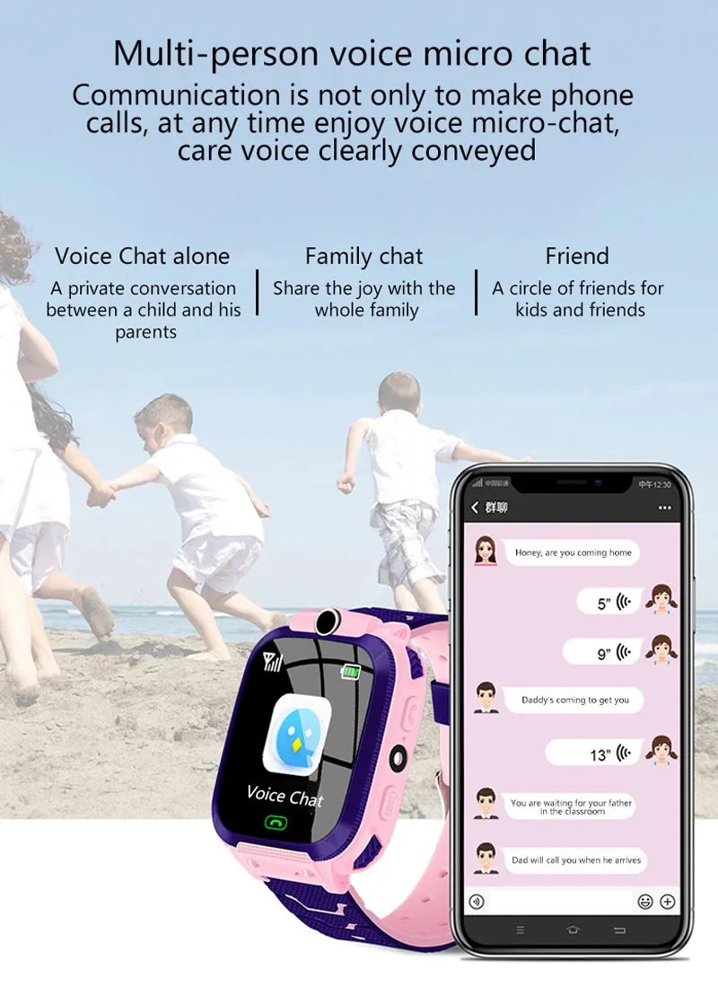 Interactive Kids Smart Watch – SIM Card, Phone Calls, Camera, Voice Requests &amp; Touch Screen