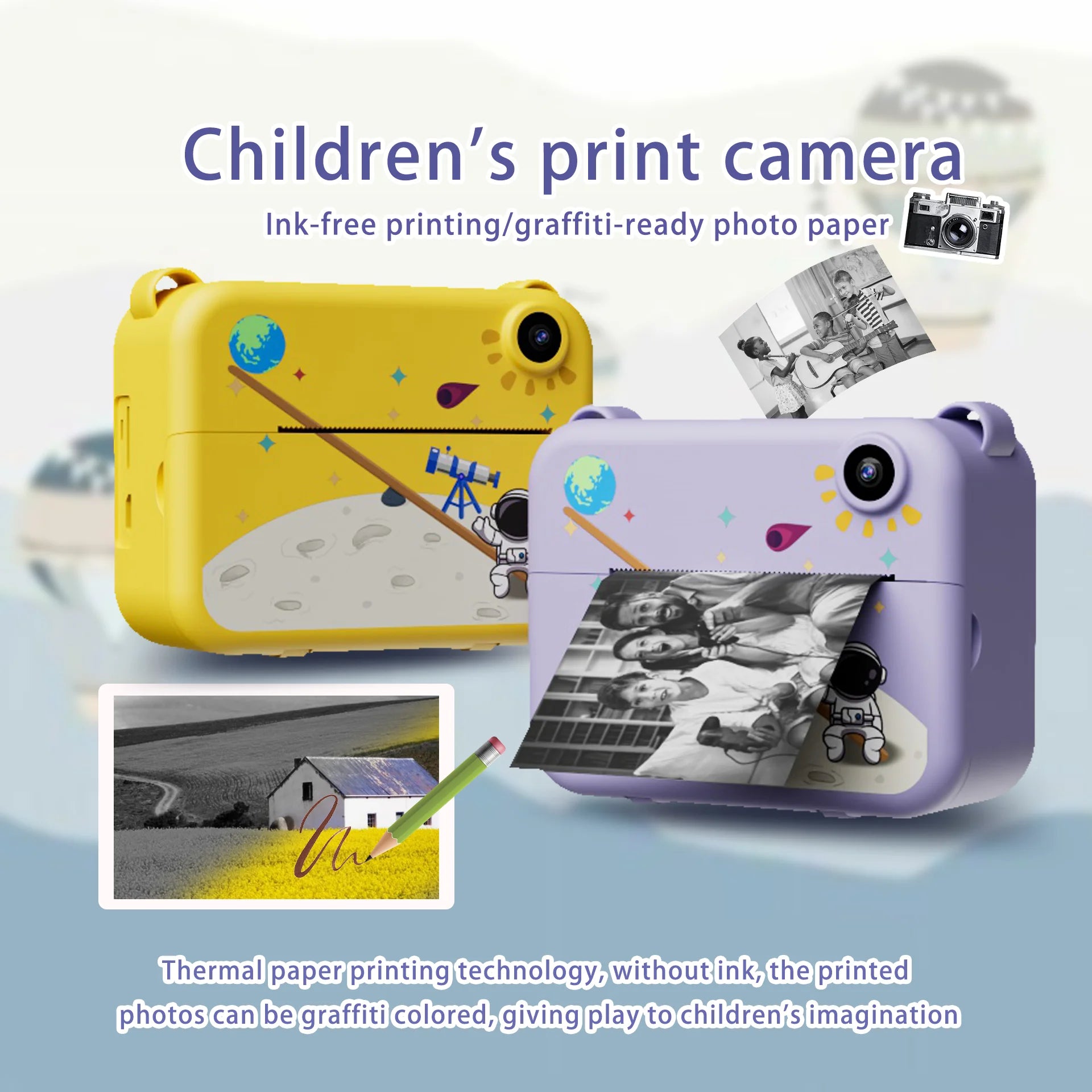 Interactive Instant Camera for Kids – Portable, Photo Printing, 3 Modes &amp; High Quality