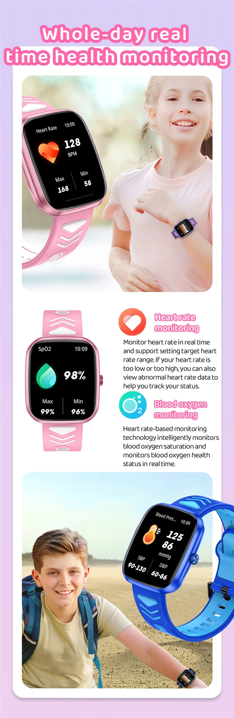 Smart Learning Watch for Kids – HD Touch Screen, Music, Games &amp; App Connection