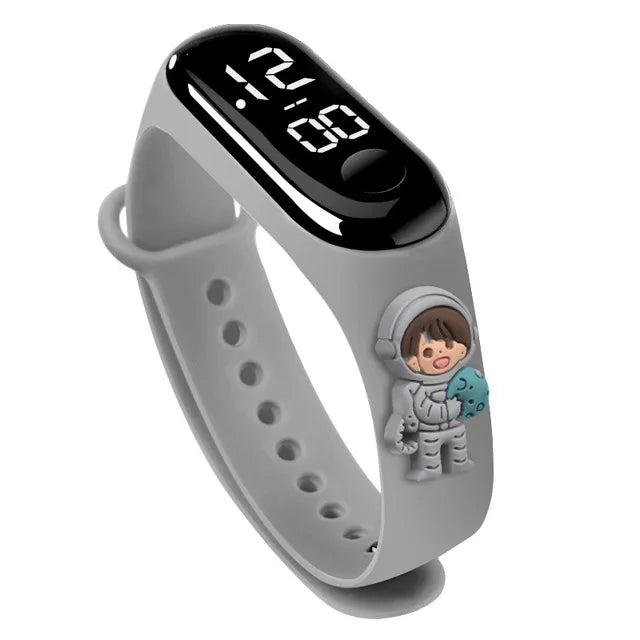 LED Digital Kids Watch – Waterproof Sports Design with Dinosaur &amp; Unicorn