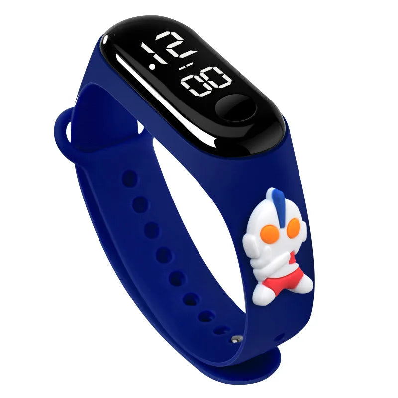 LED Digital Kids Watch – Waterproof Sports Design with Dinosaur &amp; Unicorn