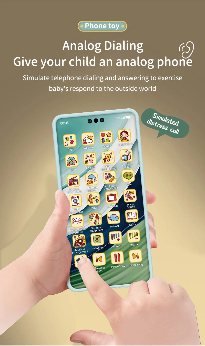 Toddler Learning Toy Phone – Interactive Stories, Music &amp; Early English Education