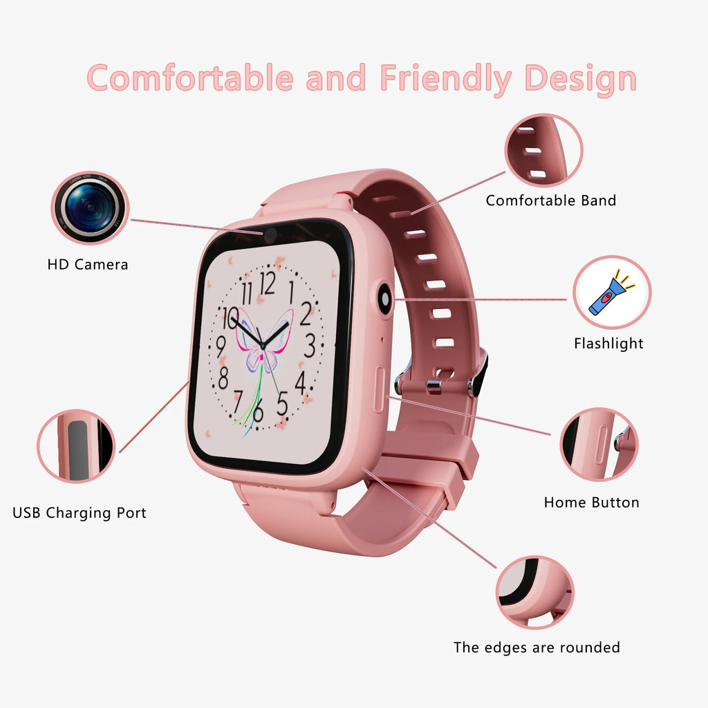 Fun Kids Smart Watch – 5 Games, Music &amp; Video Recording, Alarm Clock &amp; Camera