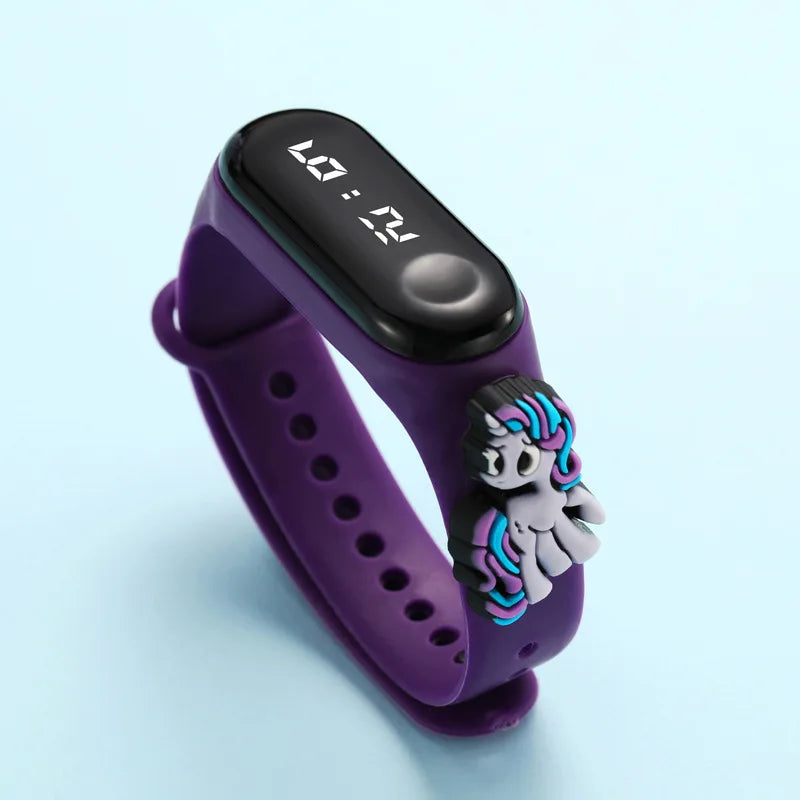 LED Digital Kids Watch – Waterproof Sports Design with Dinosaur &amp; Unicorn