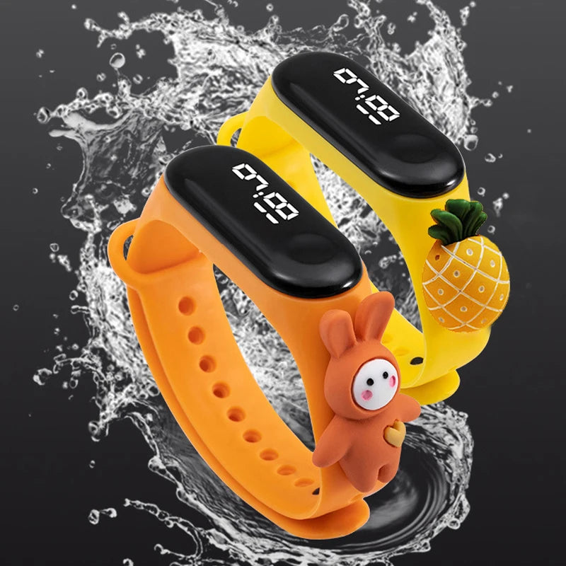 LED Digital Kids Watch – Waterproof Sports Design with Dinosaur &amp; Unicorn