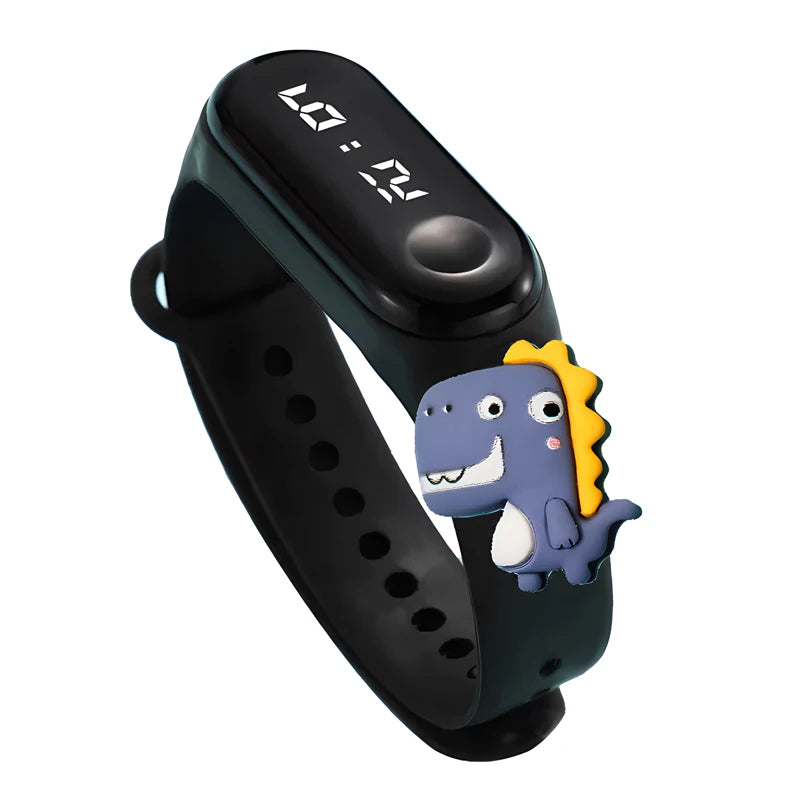 LED Digital Kids Watch – Waterproof Sports Design with Dinosaur &amp; Unicorn