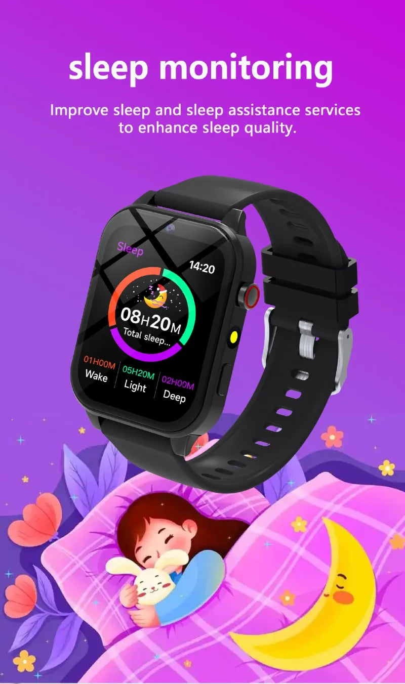 Kids Smart Game Watch – HD Color Screen, Flashlight, Sleep Tracker &amp; Waterproof